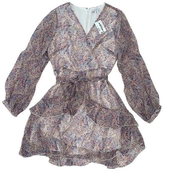 South Moon Under Dresses & Skirts - A Love Like You South Moon Under Floral Ruffle Waist Tie Long Sleeve Dress